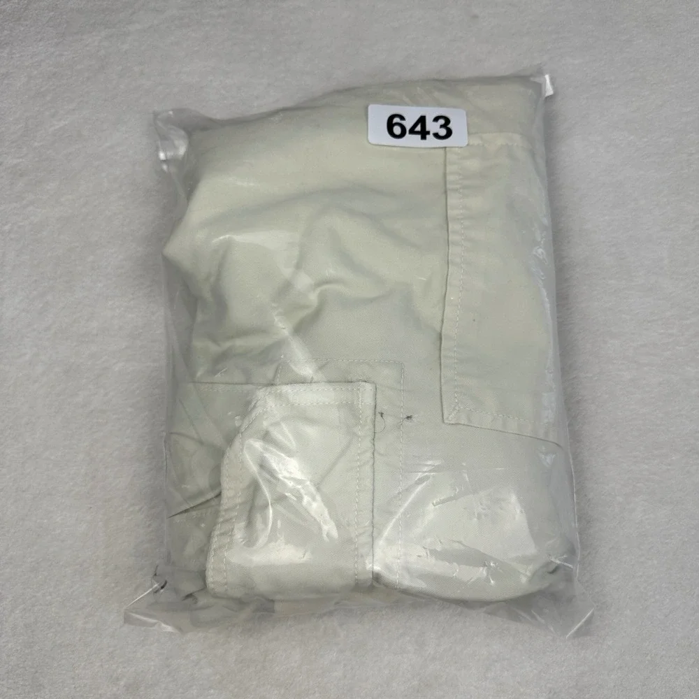 Banana Republic‎ Mens 34 Cream Off-White Cotton Utility Cargo Shorts 6-Pocket